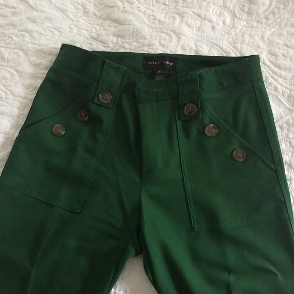 Anthropologie wide legs green pants